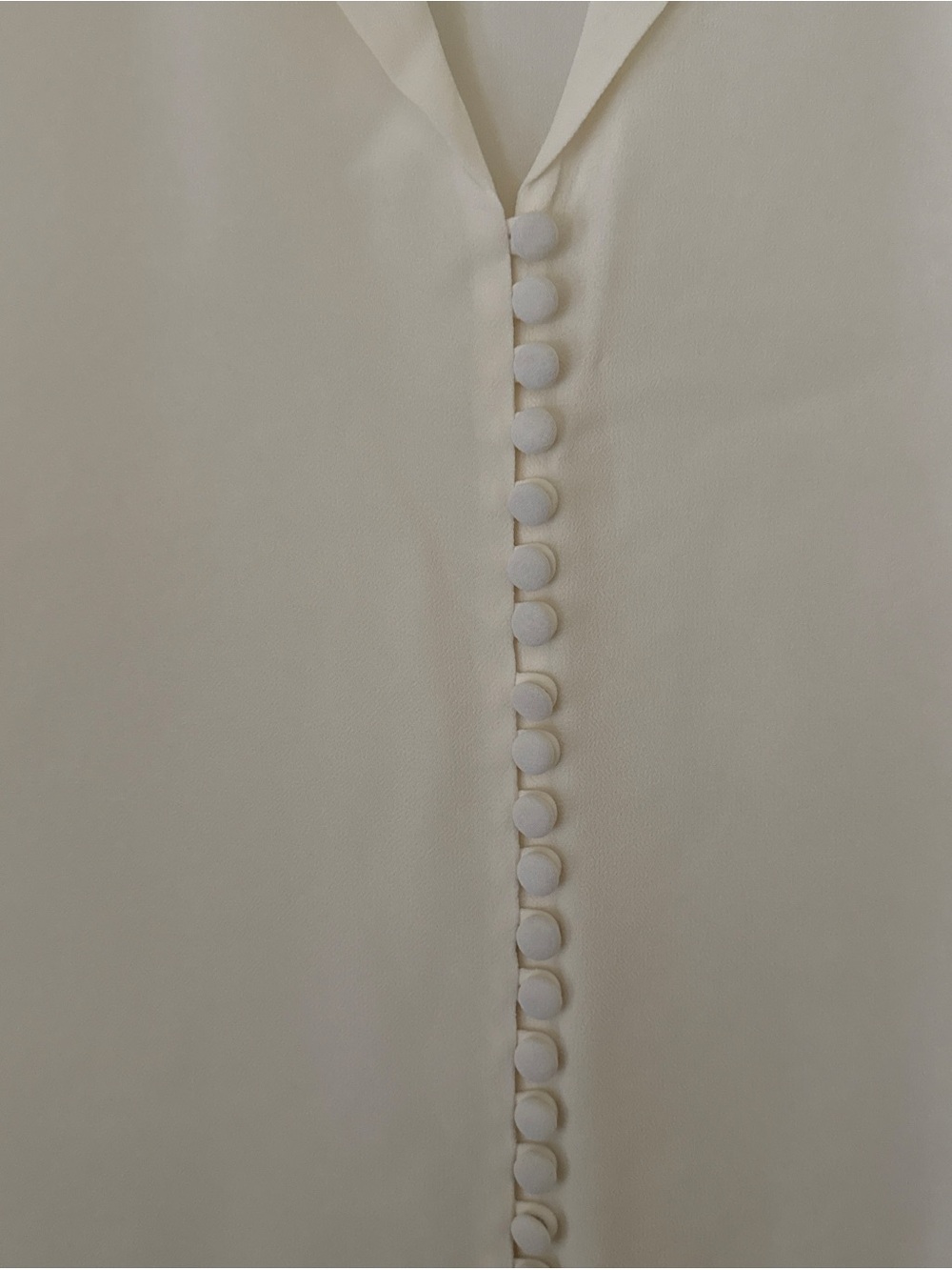 Reformation Ivory Button-Front Silk Blouse - Picture 3 of 3